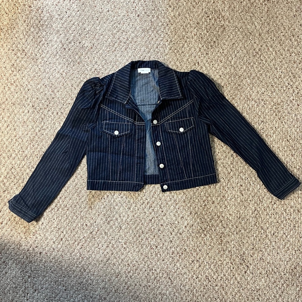 Lovers + Friends Pinstripe Denim Jacket - Picture 2 of 10